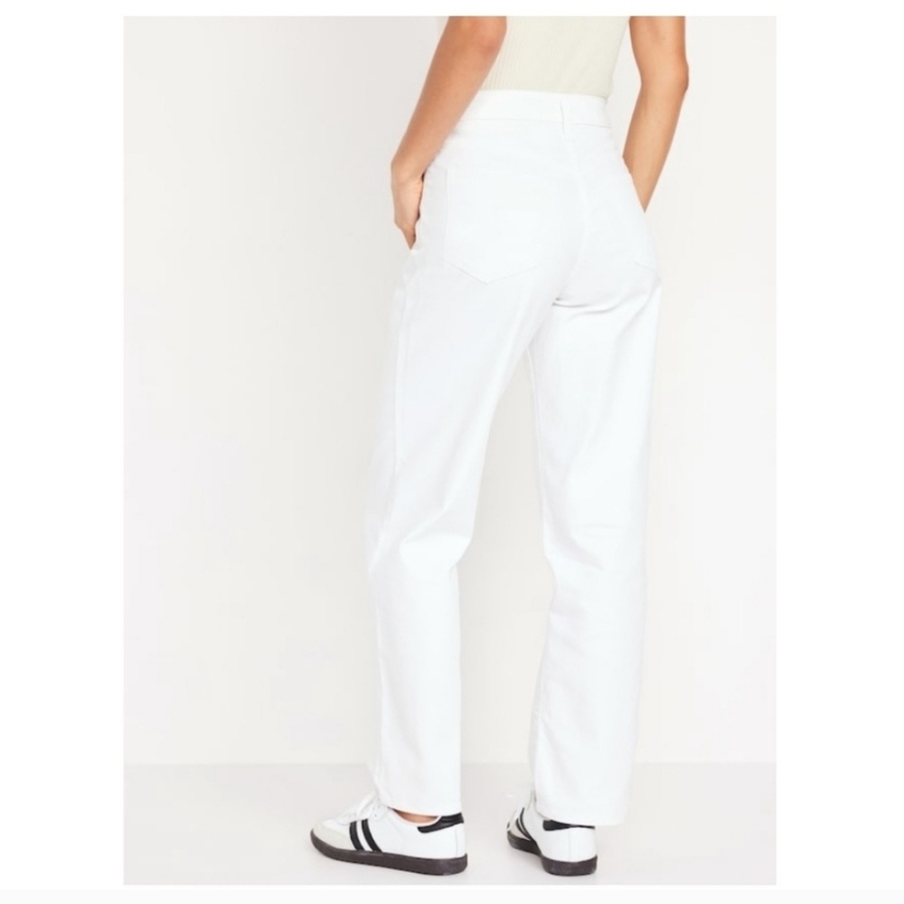 Old Navy White Denim High Rise Wow Loose Jeans Size 12 - New with tags - Picture 3 of 10